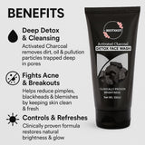 BEOTKKOT Charcoal Face Wash with Activated Charcoal |Fights Pollution, Dirt & Acne| Detox & Oil Control 2X Skin Purification| For Men & Women 100ML