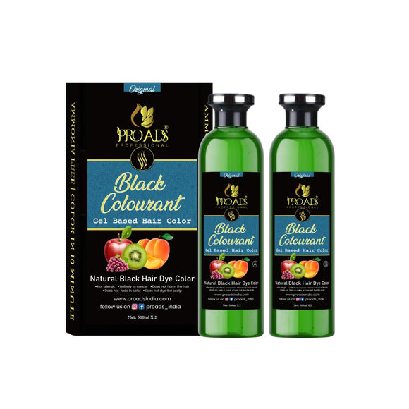 Fruit Vinegar Gel Based Hair Color Ammonia free 10 Minutes Instant Hair Colour Natural Black 1000ml