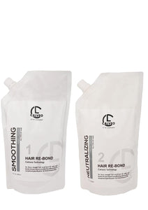 Calveo HAIR RE-BOND & Straightening kit Smoothing Cream & Neutralizing Cream (1000 ml)