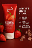 BEOTKKOT Strawberry Face Wash | With Strawberry Serum | Brightening, Refreshing & Anti-Dullness Cleanser | Gentle Daily Use for Men & Women | 100ml