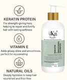 Kera Blis Keratin + Smoothing Shampoo for Dry, Frizzy, Damaged Hair | Sulfate & Paraben Free | Hair Strengthening & Repair Shampoo | 300ml | Unisex Hair Care