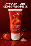 BEOTKKOT Strawberry Face Wash | With Strawberry Serum | Brightening, Refreshing & Anti-Dullness Cleanser | Gentle Daily Use for Men & Women | 100ml