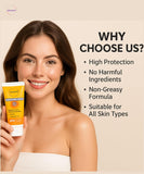 BEOTKKOT SPF 50 Sunscreen Cream – Broad Spectrum UVA & UVB Protection | Oil-Free, Paraben-Free, Non-Comedogenic | No White Cast | Suitable for All Skin Types| Men & Women| Dermatologist Recommended – 100ml