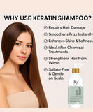 Kera Blis Keratin + Smoothing Shampoo for Dry, Frizzy, Damaged Hair | Sulfate & Paraben Free | Hair Strengthening & Repair Shampoo | 300ml | Unisex Hair Care