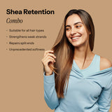 Beauty Garage Shea Retention Treatment Shampoo and Conditioner  for Dry, Frizzy & Weakend Hair, Sulfate & Paraben free 300ml each