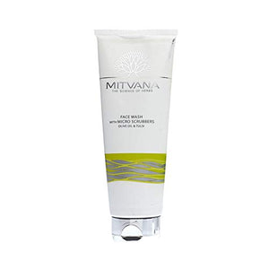 MITVANA Face Wash With Micro Scrubbers With Olive Oil & Tulsi 100ml (pack of 4).