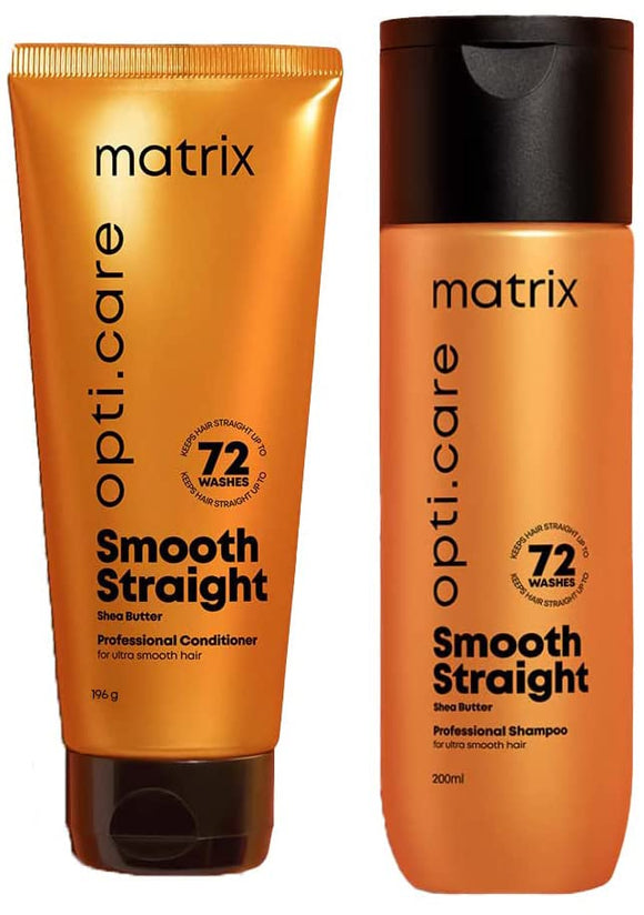 sorg Skæbne At understrege Matrix Opti Care Smooth Straight Shampoo & Conditioner combo 200ml +196g |  Buddeekart