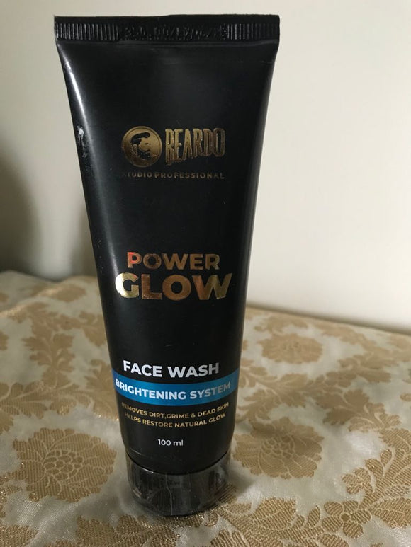 Beardo Power Glow Face wash with Brightening system for Men 100 ml.